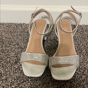 A New Day Sparkling Silver Heels